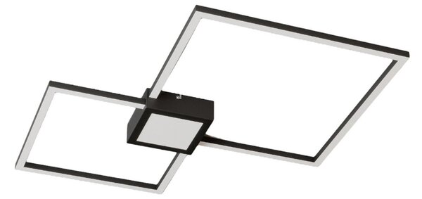 Stropné Lampa Lindby, Duetto, stmievateľné, Čierna, Obývacia izba, Kov, Moderný