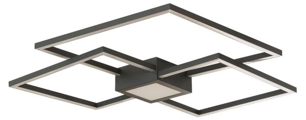 Stropné Lampa Lindby, Duetto, stmievateľné, Čierna, Obývacia izba, Kov, Moderný