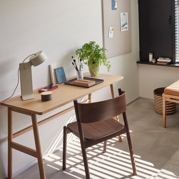 Stolové Lampa Hübsch, Crea, stmievateľné, Béžová, Obývacia izba, Hliník, Dizajnový