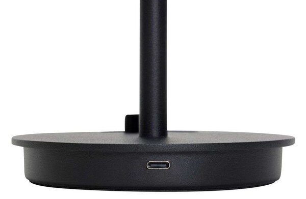 Stolové Lampa Hübsch, stmievateľné, Čierna, Obývacia izba, Kov