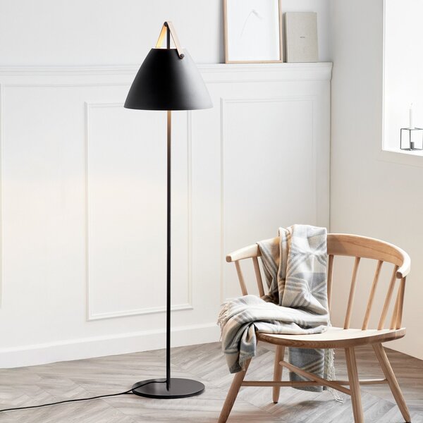 Stojacie Lampa DFTP by Nordlux, Strap, Čierna, Obývacia izba, Kov, Škandinávsky