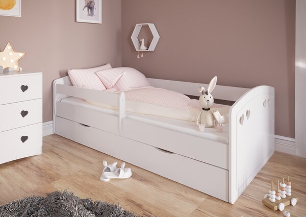 Detská posteľ s úložným priestorom Julie 140x80 cm, biela