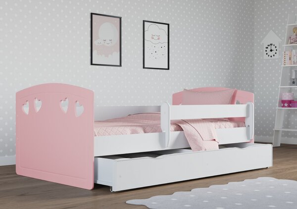 Detská posteľ s úložným priestorom Julie 140x80 cm, ružová