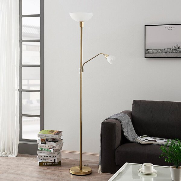 Stojacie Lampa Lindby, Jost, Zlatá / Mosadz, Obývacia izba, Kov