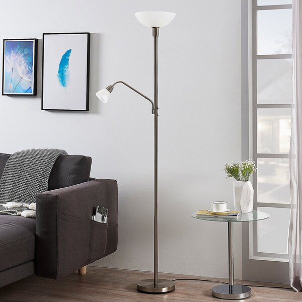 Stojacie Lampa Lindby, Jost, Sivá, Obývacia izba, Kov, Moderný