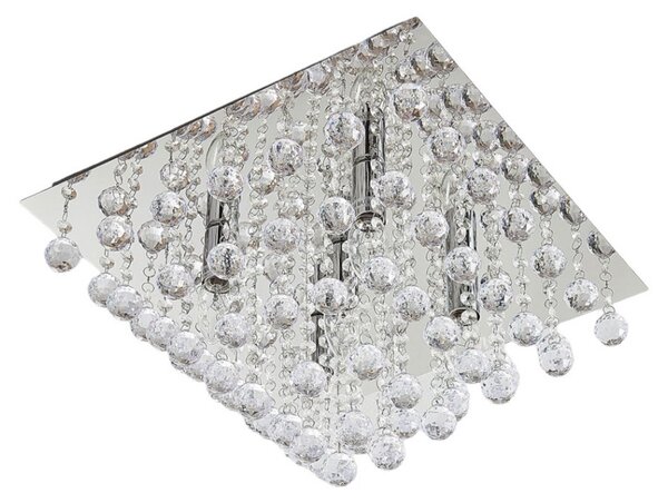 Stropné Lampa Lindby, Annica, stmievateľné, Transparentná, Obývacia izba, Kov, Moderný