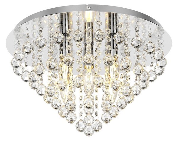 Stropné Lampa Lindby, Annica, stmievateľné, Transparentná, Obývacia izba, Kov, Moderný