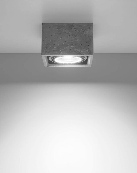 Stropné svietidlo Quatro, 1x betónové tienidlo