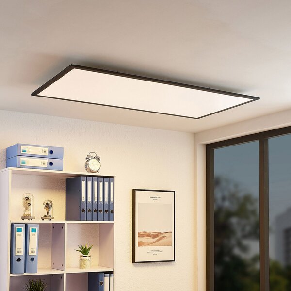 Stropné Lampa Lindby, Nelios, Čierna, Kuchyňa, Plast, Moderný