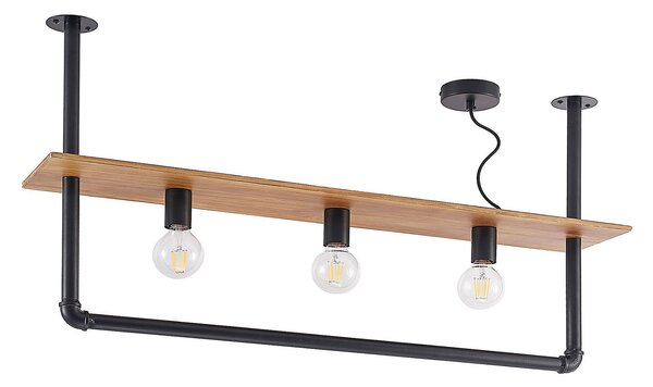 Stropné Lampa Lindby, Kirista, stmievateľné, Čierna, Obývacia izba, Kov, Vintage