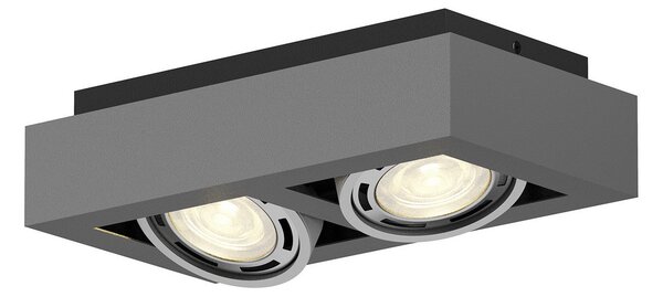Stropné Lampa Arcchio, Ronka, stmievateľné, Sivá, Obývacia izba, Kov, Moderný