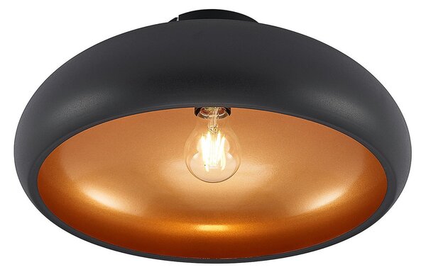 Stropné Lampa Lindby, Gerwina, stmievateľné, Čierna, Obývacia izba, Kov, Moderný