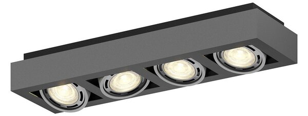 Stropné Lampa Arcchio, Ronka, stmievateľné, Sivá, Obývacia izba, Kov, Moderný
