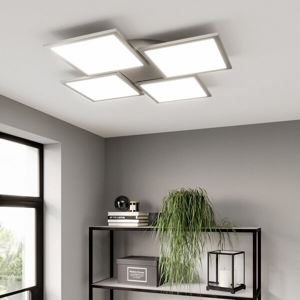 Stropné Lampa Lucande, Ilira, stmievateľné, Metalická, Kuchyňa, Hliník, Moderný