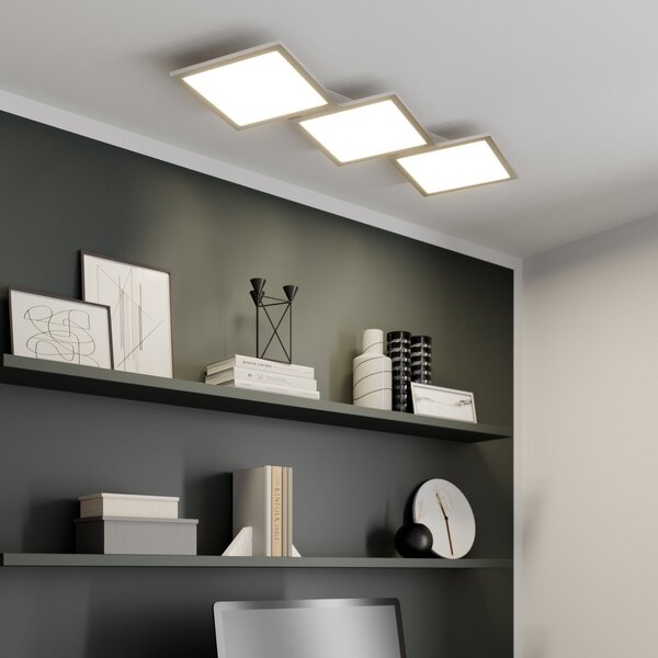Stropné Lampa Lucande, Ilira, stmievateľné, Metalická, Kuchyňa, Hliník, Moderný