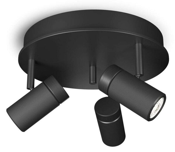 Stropné Lampa Herstal, Čierna, Obývacia izba, Kov