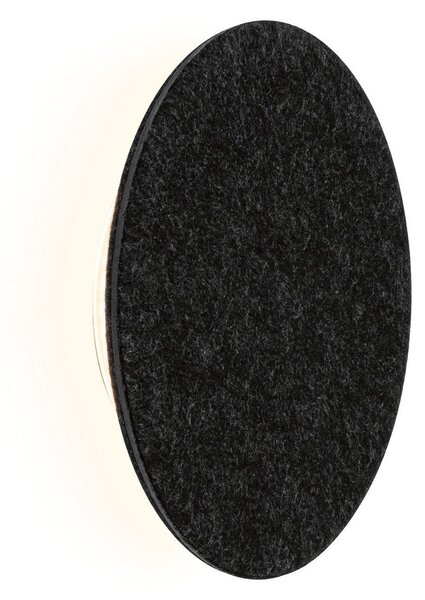 Nástenné Svietidlo Paulmann, Tulga, stmievateľné, Čierna, Obývacia izba, Tkanina / Textil, Moderný