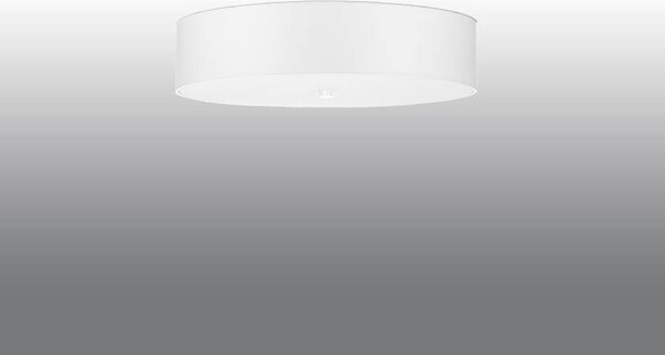 Stropné svietidlo Skala, 1x biele textilné tienidlo, (biele sklo), (fi 50 cm)