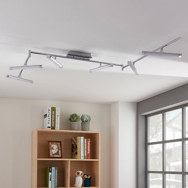 Stropné Lampa Lindby, Pilou, stmievateľné, Metalická, Kuchyňa, Kov, Moderný