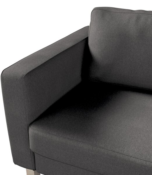 Poťah na sedačku Karlstad (nerozkladací, 3-miestny, krátky) farba produktu sivá látka zapletaná