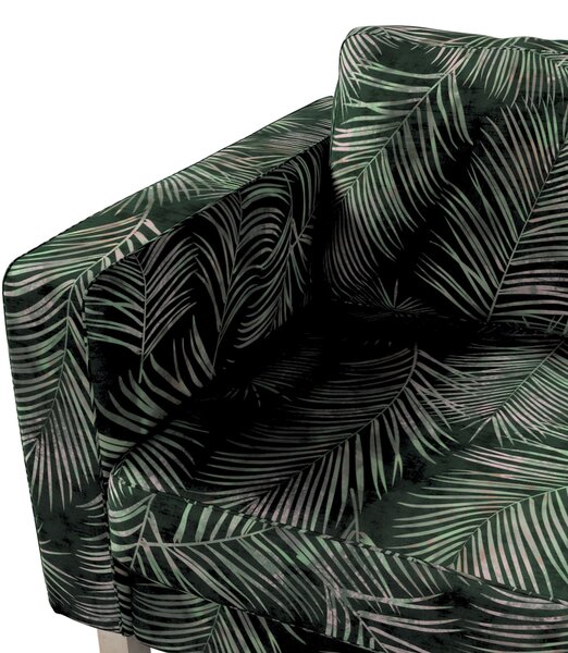 Poťah na sedačku Karlstad (rozkladací, 3-miestny, krátky) farba produktu zelená látka zamatová, vzorované
