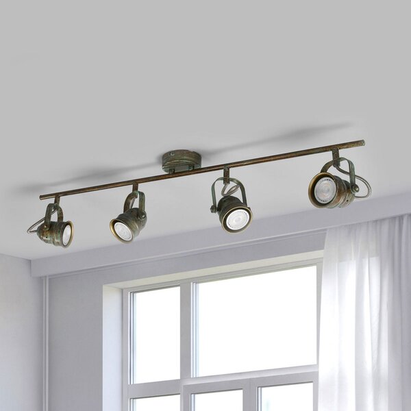 Stropné Lampa Lindby, Leonor, stmievateľné, Bronzová / Stará Mosadz, Obývacia izba, Kov, Starožitný