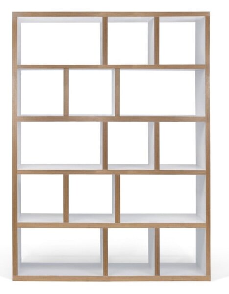 Knižnica v bielo-prírodnej farbe 150x198 cm Berlin – TemaHome