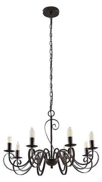 Lustre Lucande, Caleb, stmievateľné, Hnedá / Hrdzavá, Chodba, Kov, Rustikálny