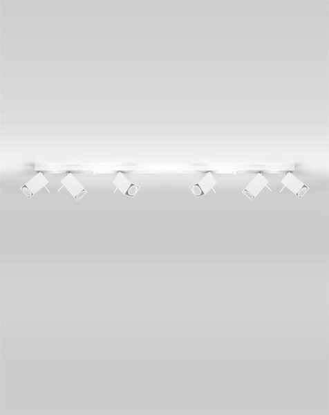 Bodové svietidlo Merida, 6x biele kovové tienidlo, (možnosť polohovania)