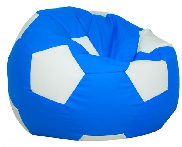 Sedací vak modro biela futbalová lopta TiaHome