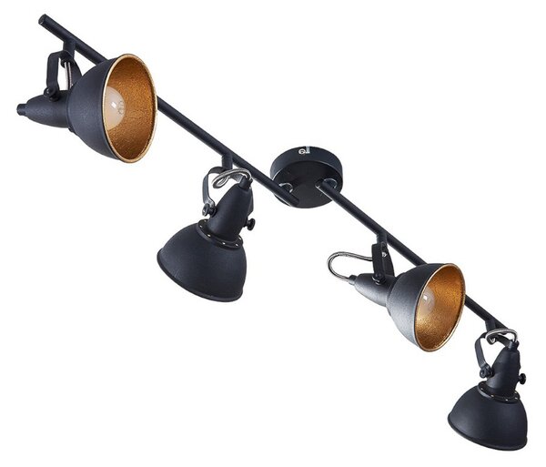 Stropné Lampa Lindby, Julin, stmievateľné, Čierna, Obývacia izba, Kov, Moderný