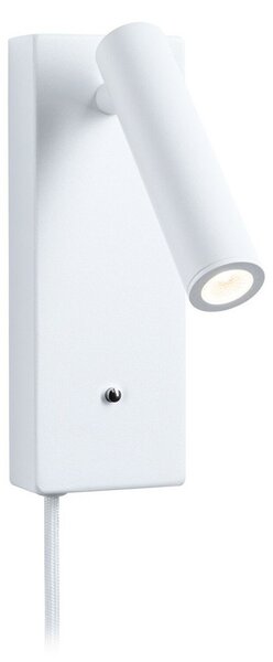 Nástenné Svietidlo Paulmann, Hulda USB, stmievateľné, Biela, Spálňa, Kov, Moderný