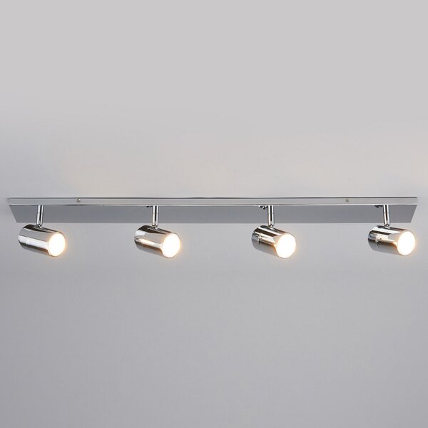 Stropné Lampa Lindby, DEJAN, stmievateľné, Metalická, Kúpeľňa, Kov, Moderný