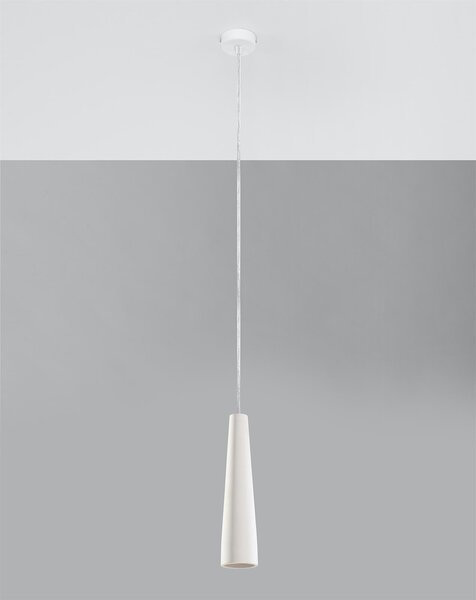 Závesné svietidlo Electra, 1x biele keramické tienidlo