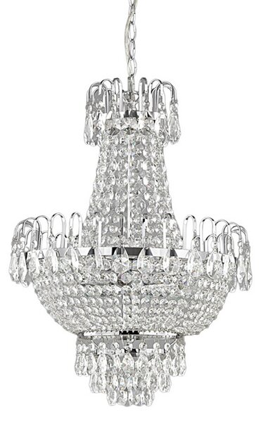 Lustre Lindby, Casparia, stmievateľné, Transparentná, Obývacia izba, Krištáľ, Starožitný