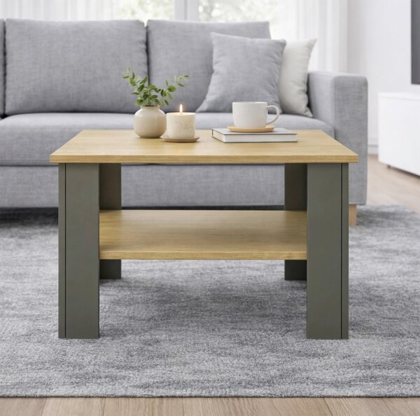 KONFERENČNÝ STOLÍK, antracitová, dub medový, kompozitné drevo, 55/55/44 cm Livetastic - Stolíky do obývačky, Online Only