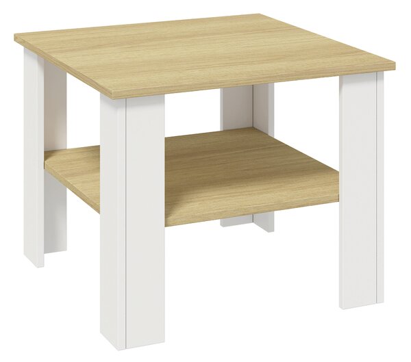 KONFERENČNÝ STOLÍK, biela, dub medový, kompozitné drevo, 55/55/44 cm Livetastic - Stolíky do obývačky, Online Only