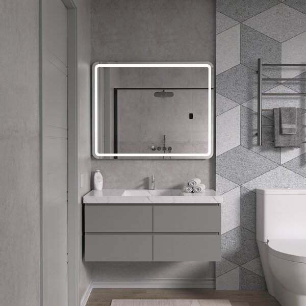 Erga Isabella, LED zrkadlo 100x80cm, 2760 lm, 6500K, predné/zadné osvetlenie, ERG-V01-129-1080-00