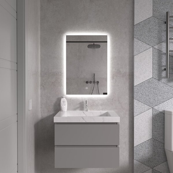 Erga Ava, LED zrkadlo 50x70cm, 1840 lm, 6500K, predné/zadné osvetlenie, ERG-V01-120-5070-00