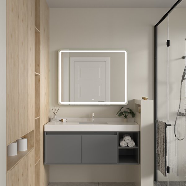 Erga Isabella, LED zrkadlo 100x80cm, 2760 lm, 6500K, predné/zadné osvetlenie, ERG-V01-129-1080-00
