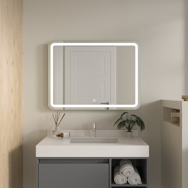 Erga Isabella, LED zrkadlo 80x60cm, 2185 lm, 6500K, predné/zadné osvetlenie, ERG-V01-129-8060-00