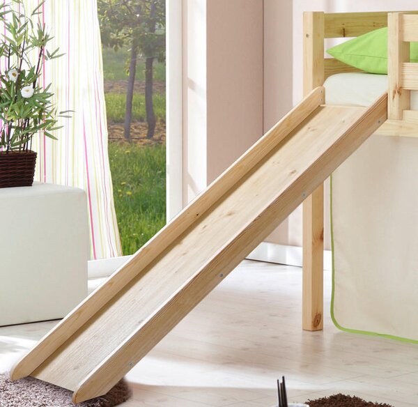 POSTEĽ S PRIESTOROM NA HRU, 90/200 cm zelená, farba borovice, béžová MID.YOU - Detské izby, Online Only