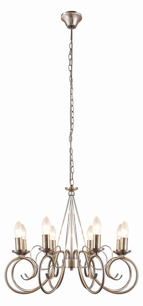 Lustre Lindby, Marnia, stmievateľné, Bronzová / Stará Mosadz, Obývacia izba, Kov, Starožitný