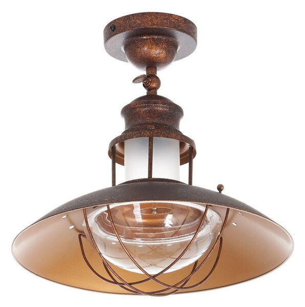 Stropné Lampa Lindby, Louisanne, stmievateľné, Hnedá / Hrdzavá, Kuchyňa, Kov, Prímorský