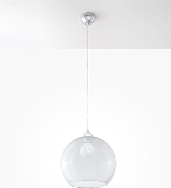 Závesné svietidlo Ball, 1x transparentné sklenené tienidlo
