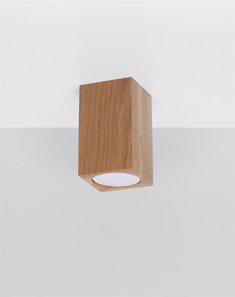 Stropné svietidlo Keke, 1x drevené tienidlo