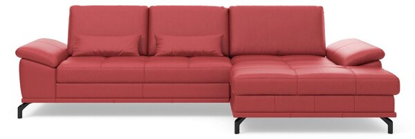 ROHOVÁ SEDAČKA, koža, červená Sit & More - Sedačky, Online Only