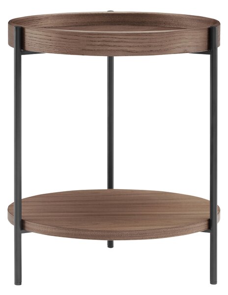 PRÍRUČNÝ STOLÍK, farba vlašského orecha, kompozitné drevo, 44/49 cm Livetastic - Online Only obývacie izby, Online Only