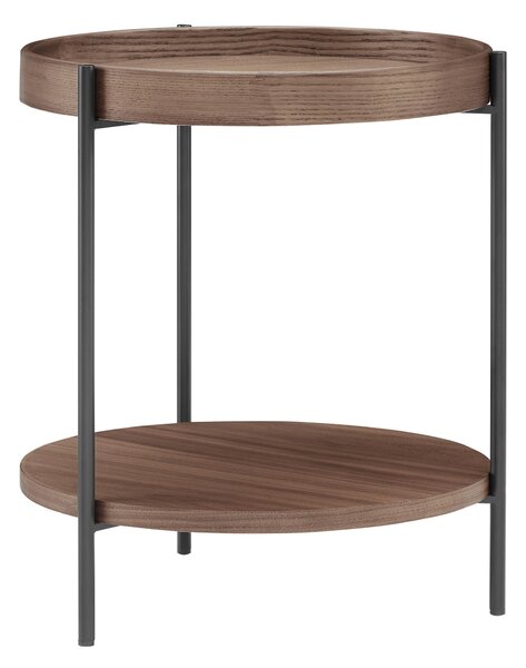 PRÍRUČNÝ STOLÍK, farba vlašského orecha, kompozitné drevo, 44/49 cm Livetastic - Online Only obývacie izby, Online Only