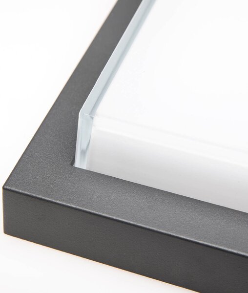 CMD LED nástenné svetlo 9150 bez senzora, dĺžka 24 cm, IP54, Čierna, Kúpeľňa, Hliník, Moderný, Nástenné svietidlo